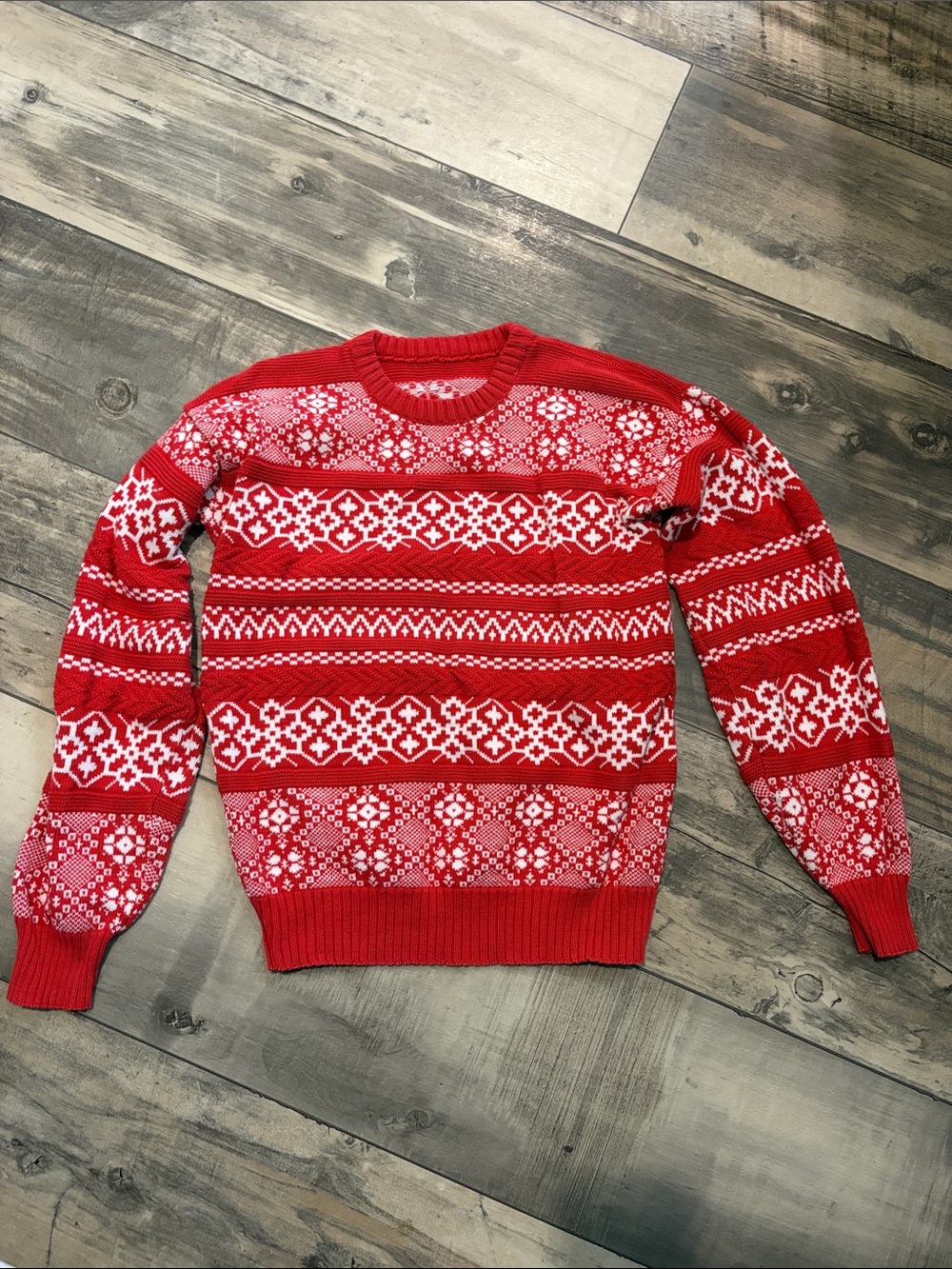 Vintage Christmas Holiday Sweater Size Medium 100% Cotton Made in USA